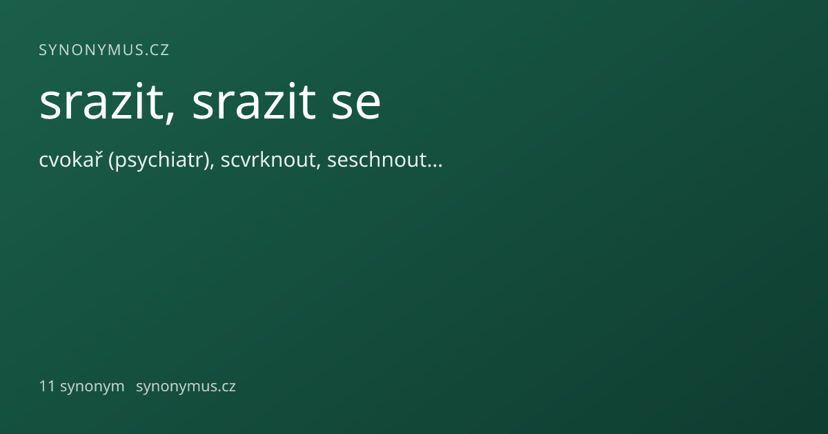 Náhled odkazu: srazit, srazit se