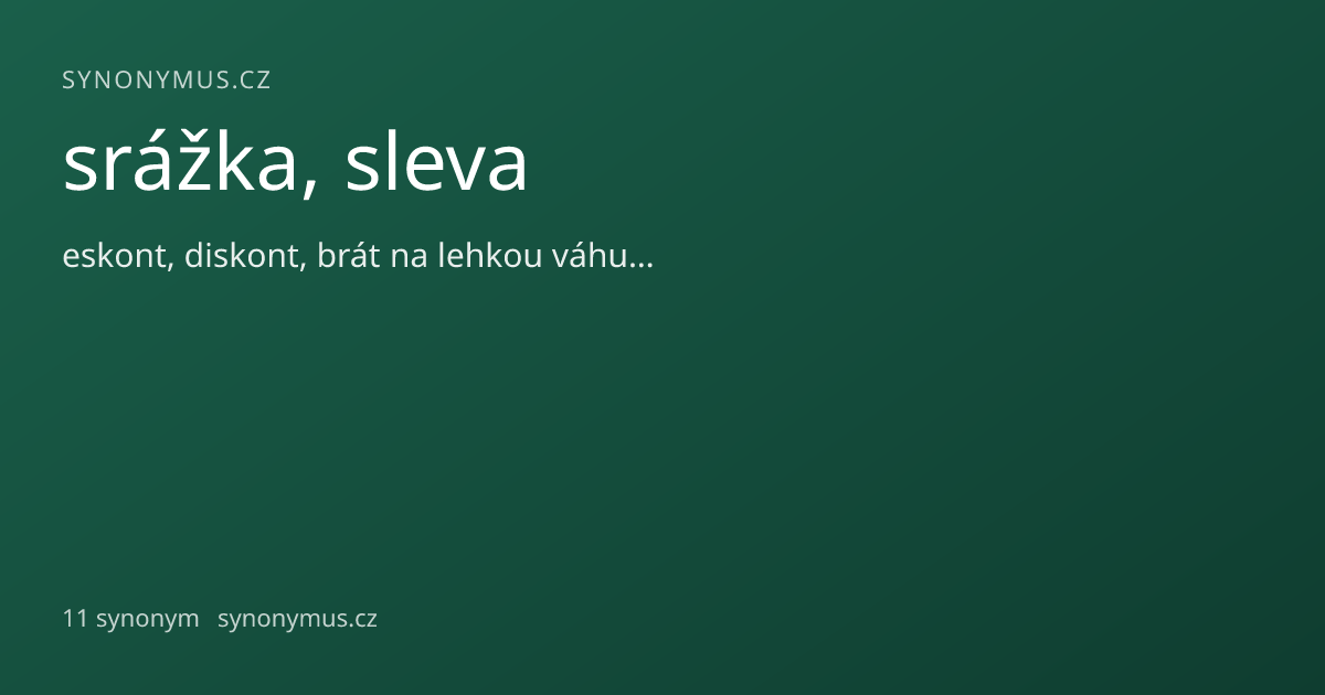 Náhled odkazu: srážka, sleva