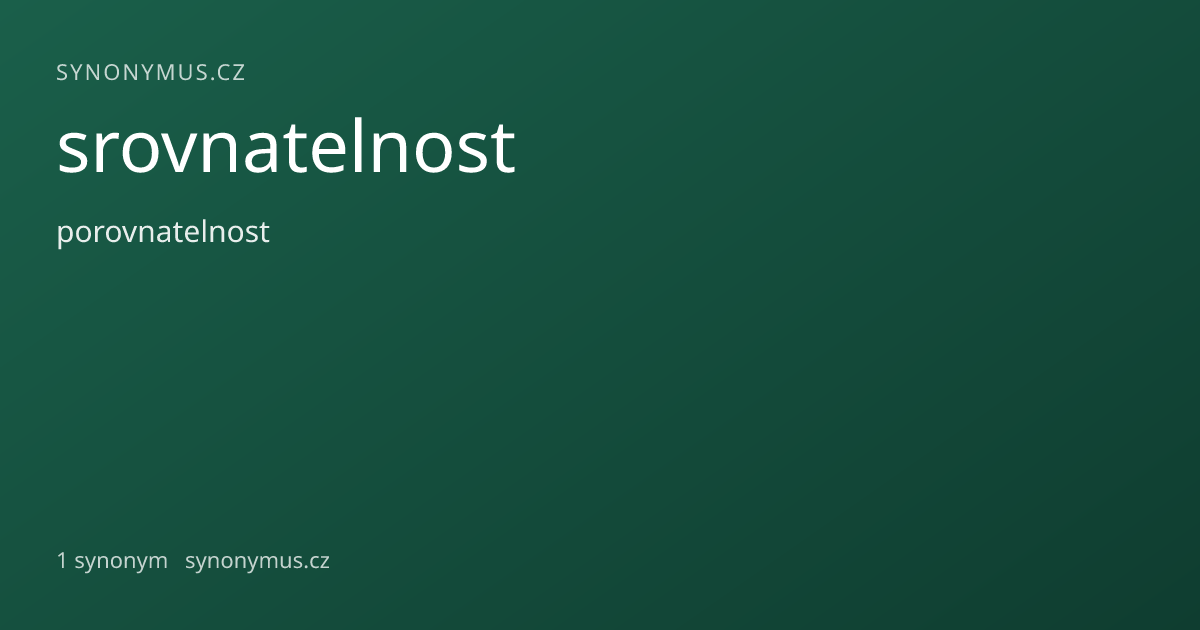 Náhled odkazu: srovnatelnost