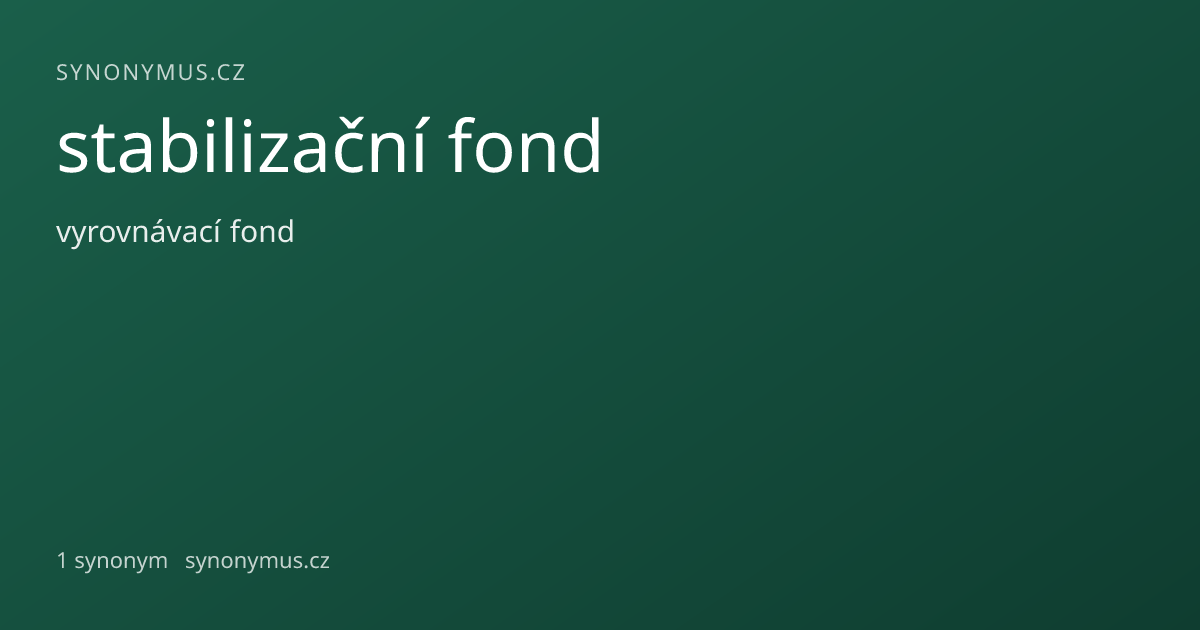 Náhled odkazu: stabilizační fond