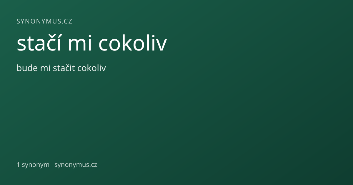 Náhled odkazu: stačí mi cokoliv