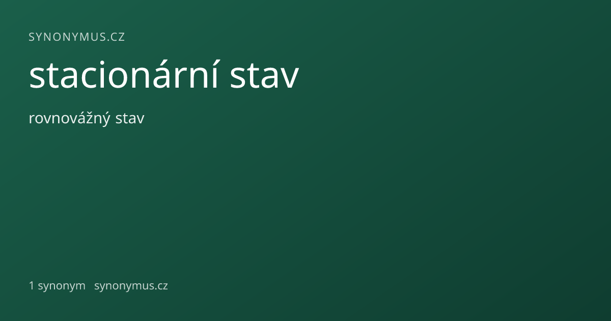 Náhled odkazu: stacionární stav