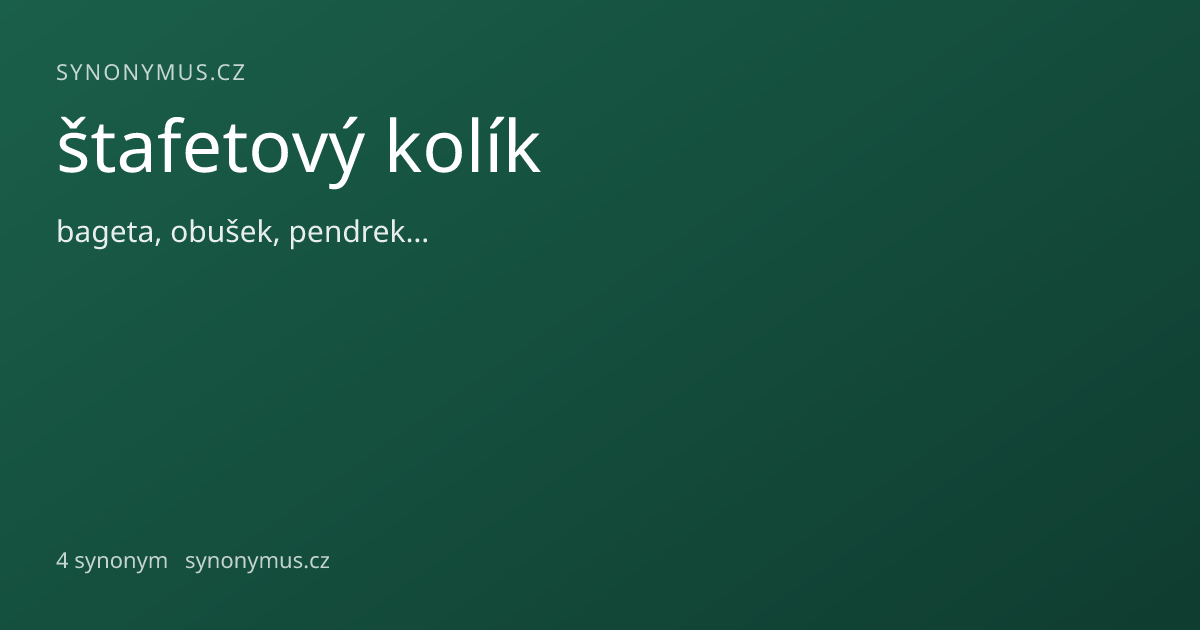 Náhled odkazu: štafetový kolík