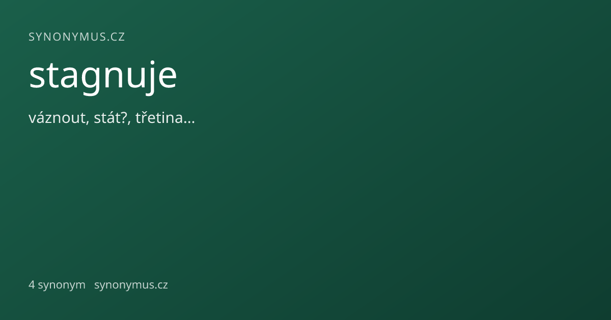 Náhled odkazu: stagnuje