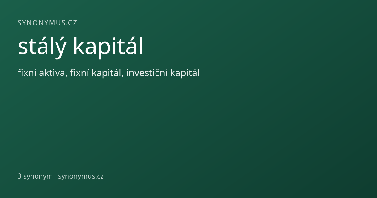 Náhled odkazu: stálý kapitál