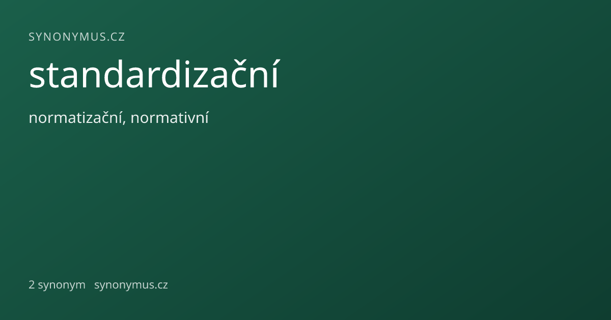 Náhled odkazu: standardizační