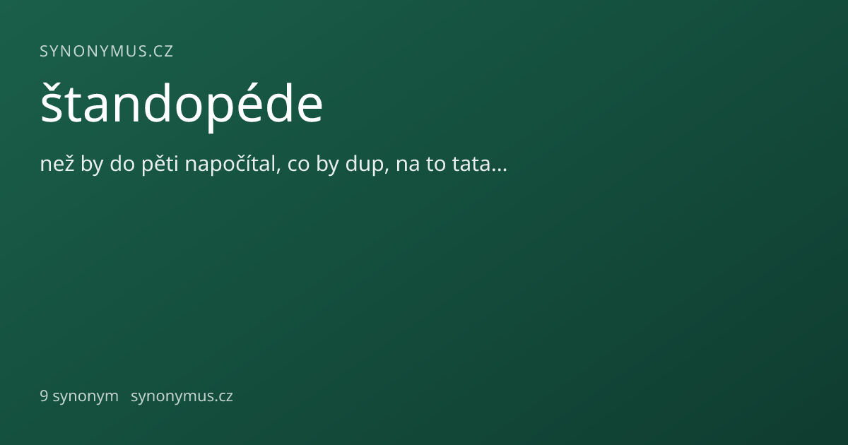 Náhled odkazu: štandopéde