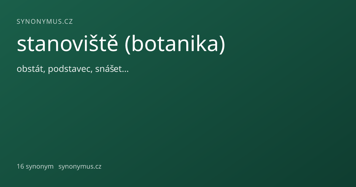 Náhled odkazu: stanoviště (botanika)