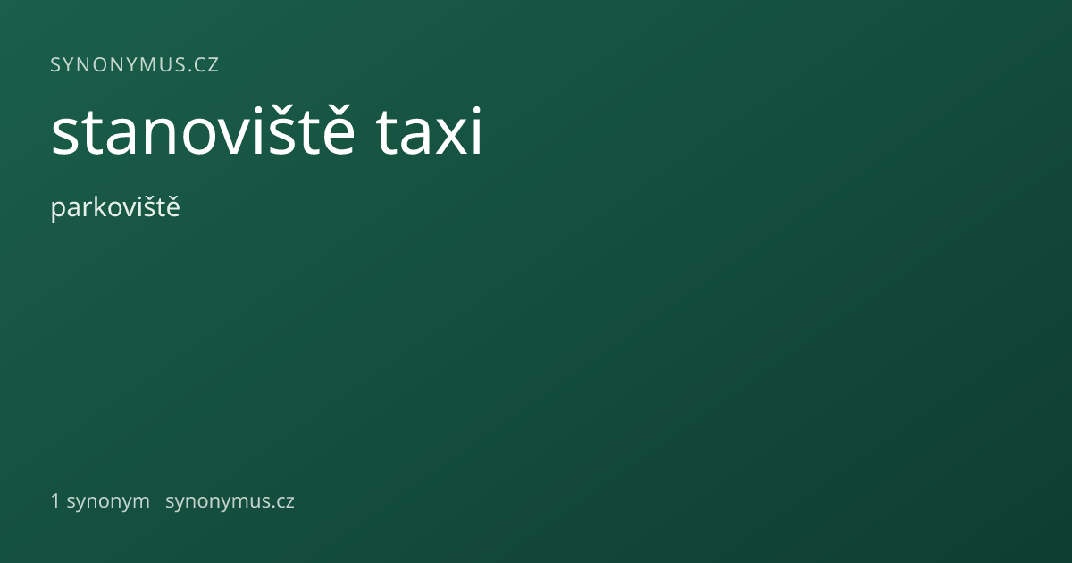 Náhled odkazu: stanoviště taxi