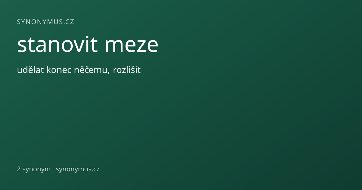 Náhled odkazu: stanovit meze