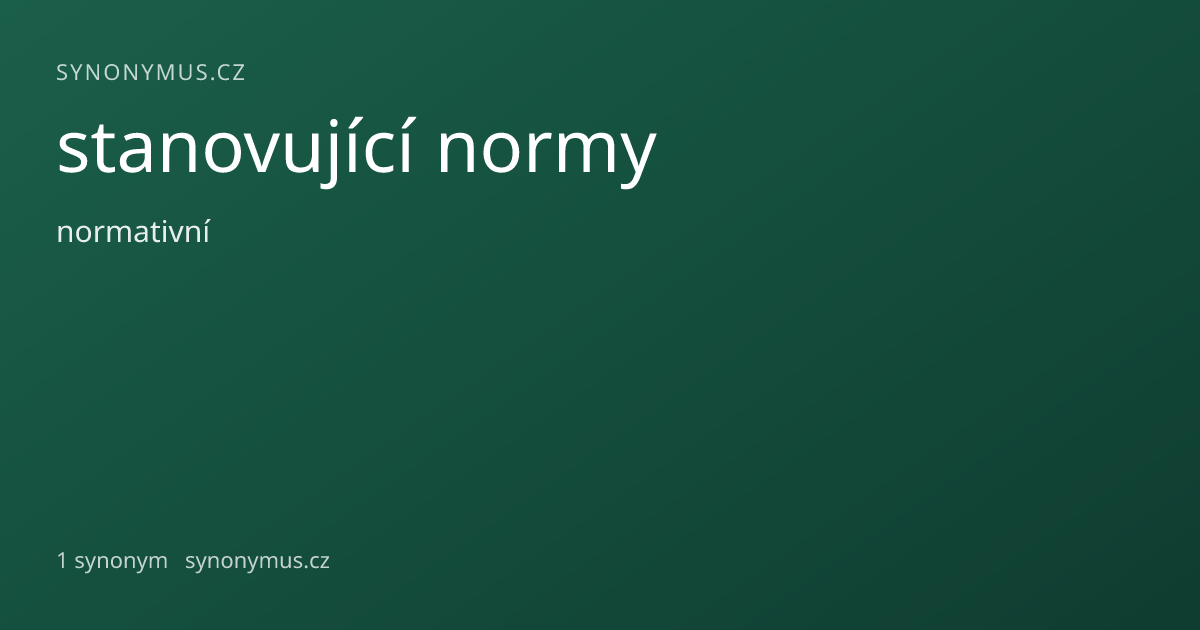 Náhled odkazu: stanovující normy