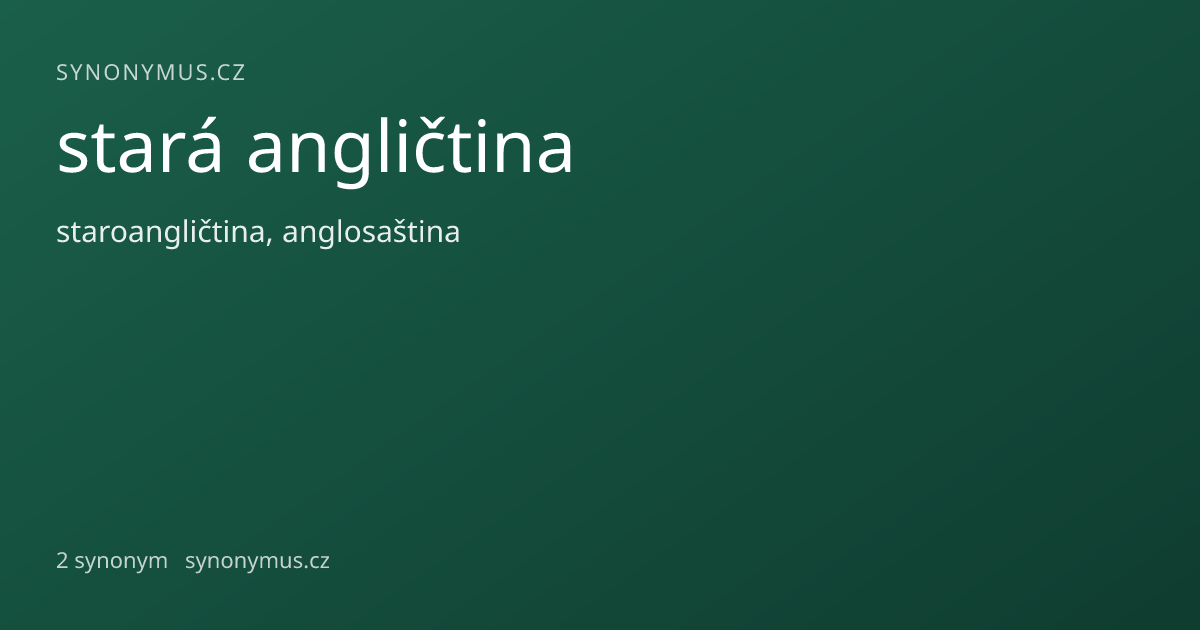 Náhled odkazu: stará angličtina