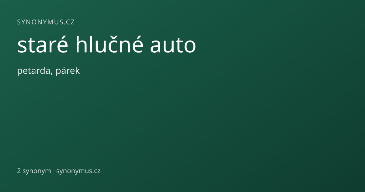 Náhled odkazu: staré hlučné auto