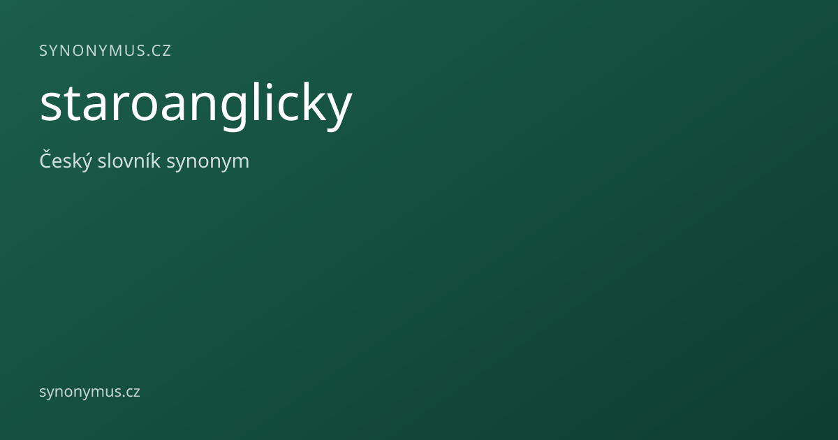 Náhled odkazu: staroanglicky