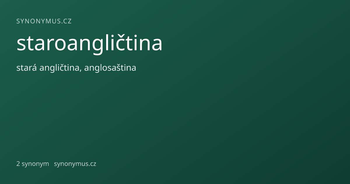 Náhled odkazu: staroangličtina