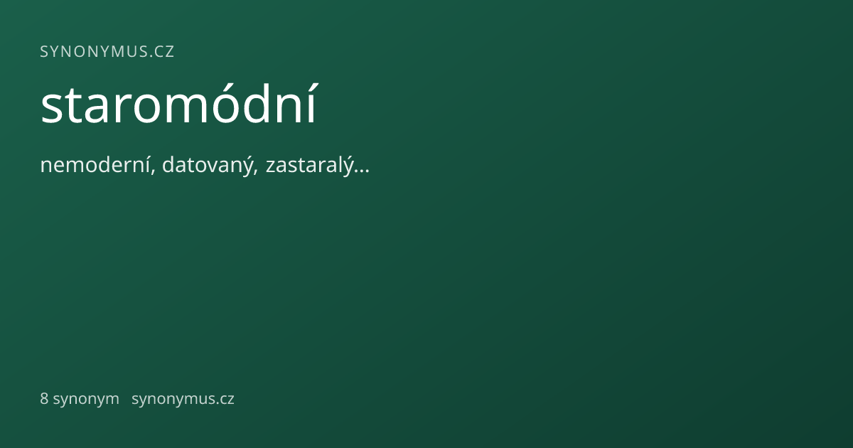 Náhled odkazu: staromódní