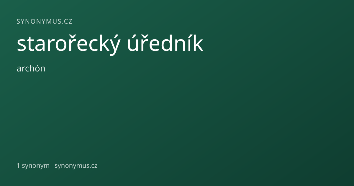 Náhled odkazu: starořecký úředník