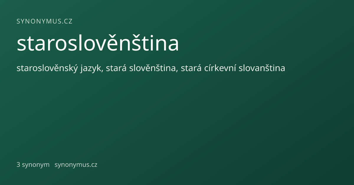 Náhled odkazu: staroslověnština