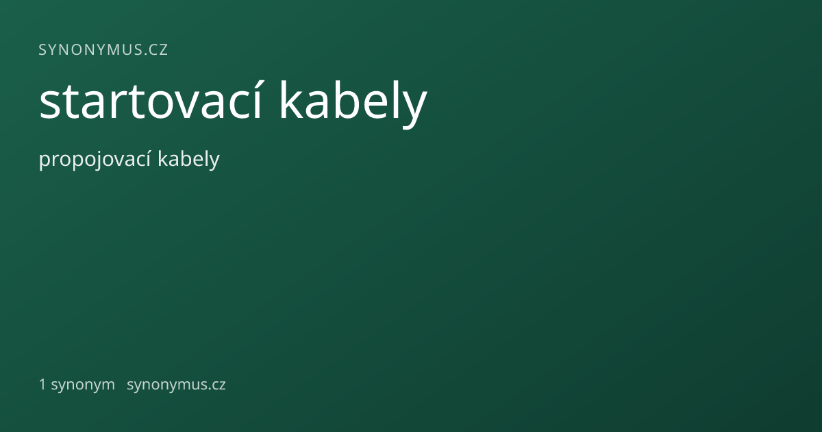 Náhled odkazu: startovací kabely