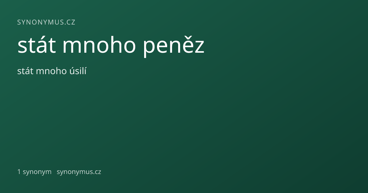 Náhled odkazu: stát mnoho peněz