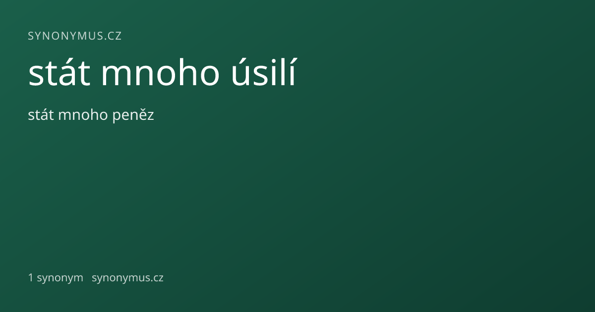 Náhled odkazu: stát mnoho úsilí