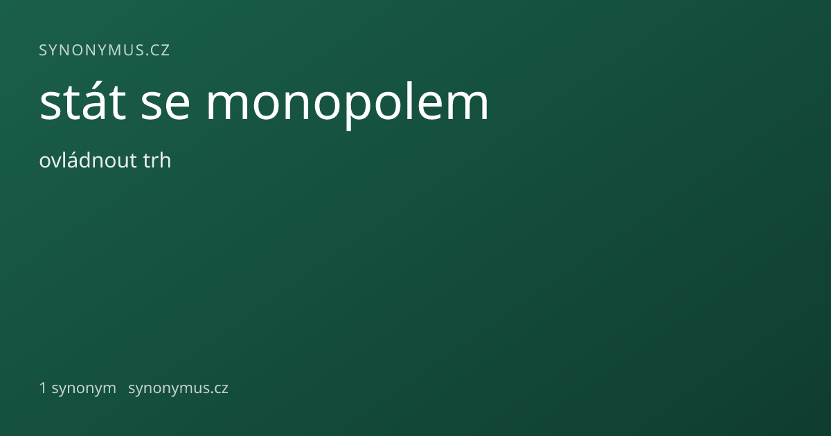 Náhled odkazu: stát se monopolem