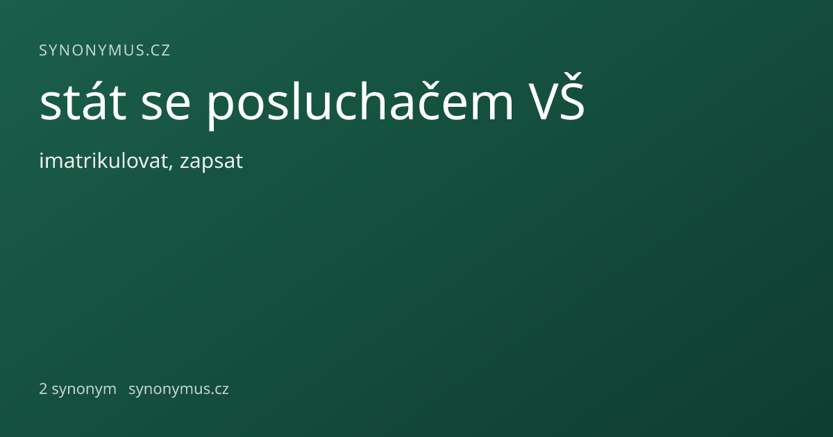 Náhled odkazu: stát se posluchačem VŠ