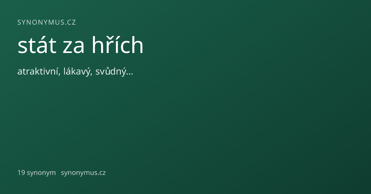 Náhled odkazu: stát za hřích