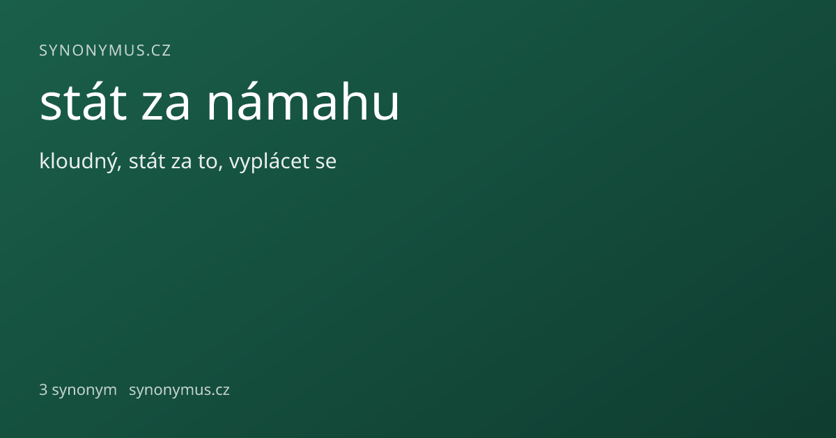Náhled odkazu: stát za námahu