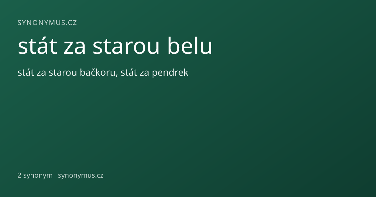 Náhled odkazu: stát za starou belu