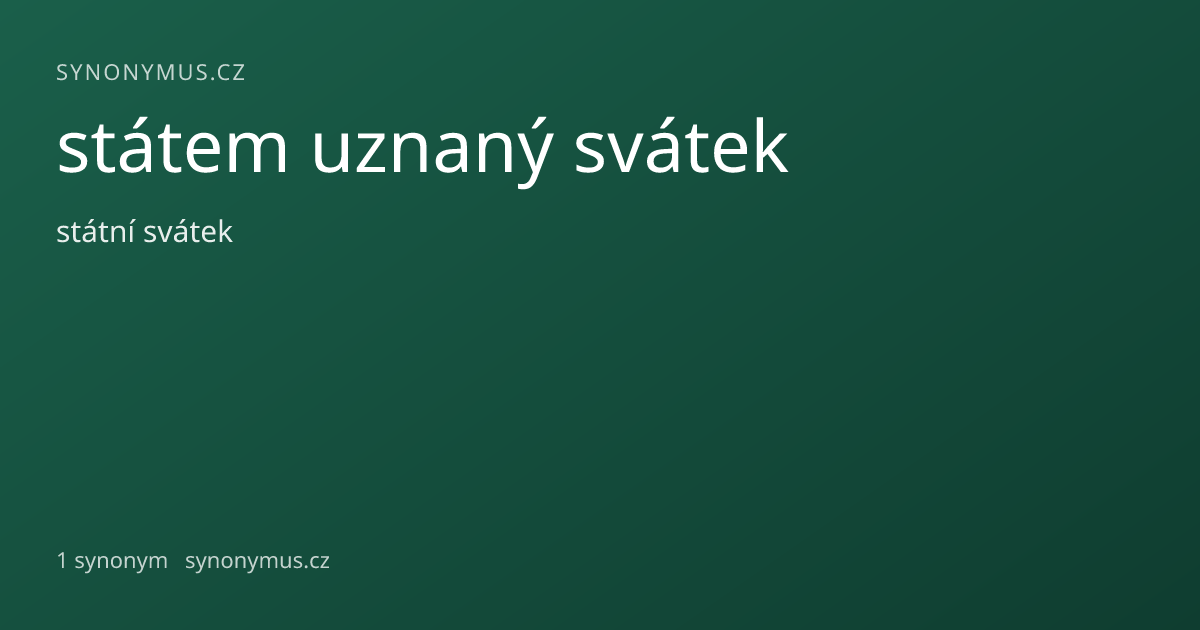 Náhled odkazu: státem uznaný svátek