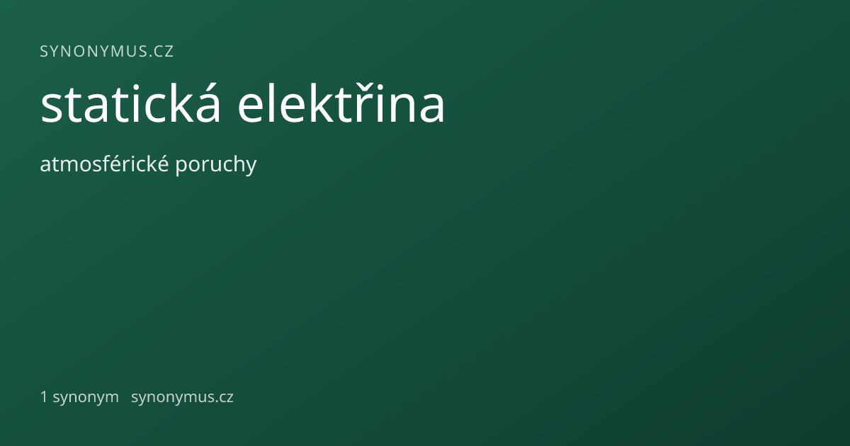 Náhled odkazu: statická elektřina