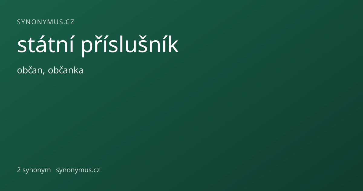 Náhled odkazu: státní příslušník