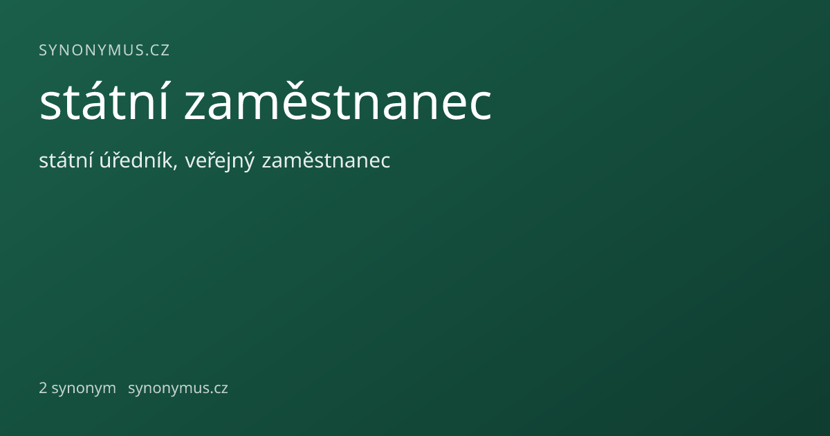 Náhled odkazu: státní zaměstnanec