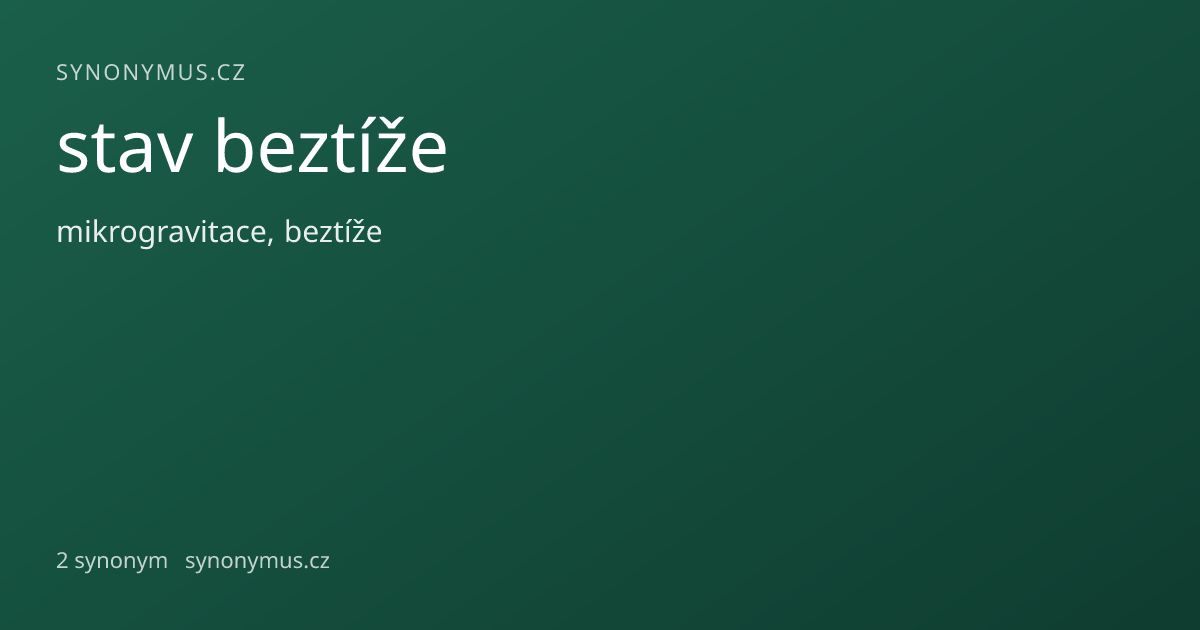 Náhled odkazu: stav beztíže
