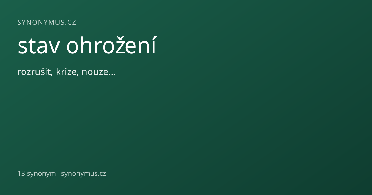 Náhled odkazu: stav ohrožení