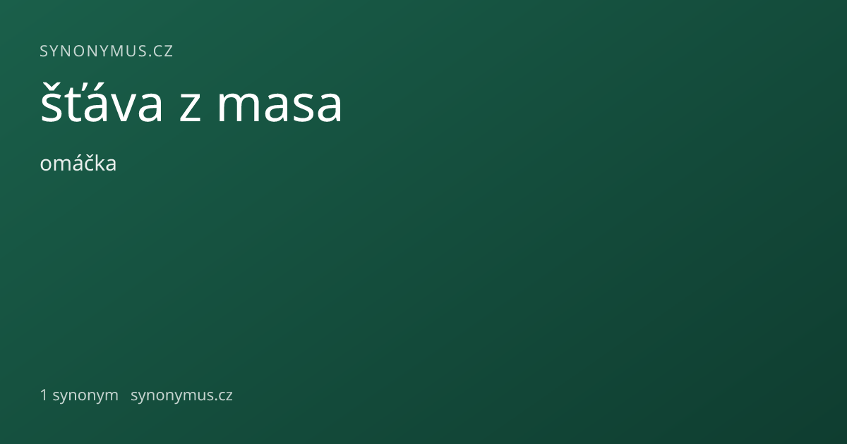 Náhled odkazu: šťáva z masa
