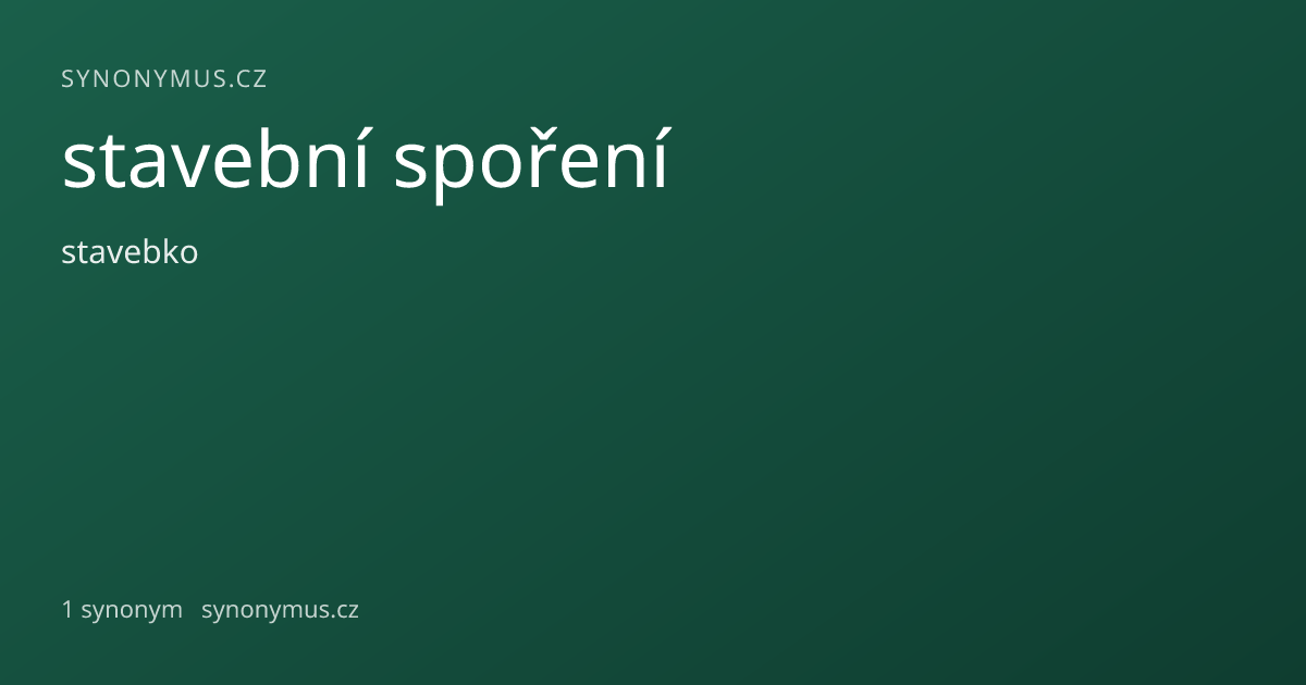 Náhled odkazu: stavební spoření