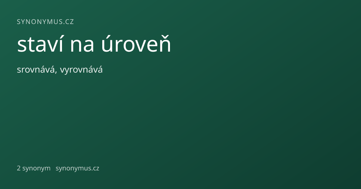 Náhled odkazu: staví na úroveň