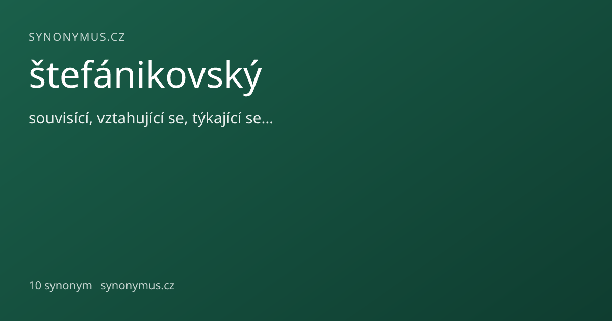 Náhled odkazu: štefánikovský