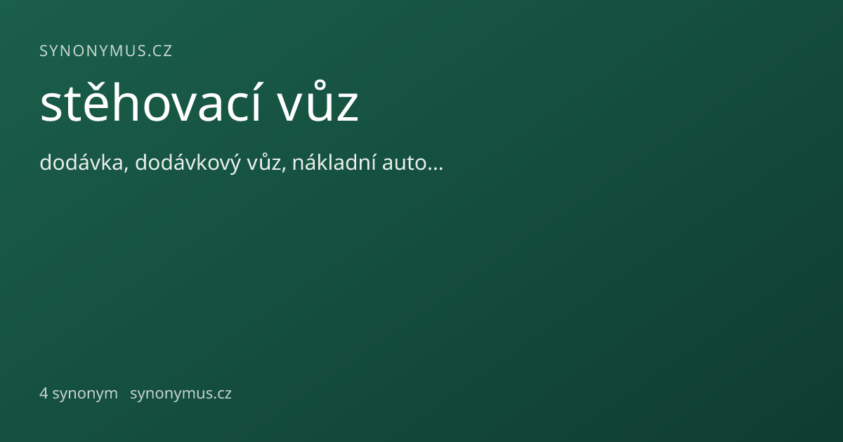 Náhled odkazu: stěhovací vůz