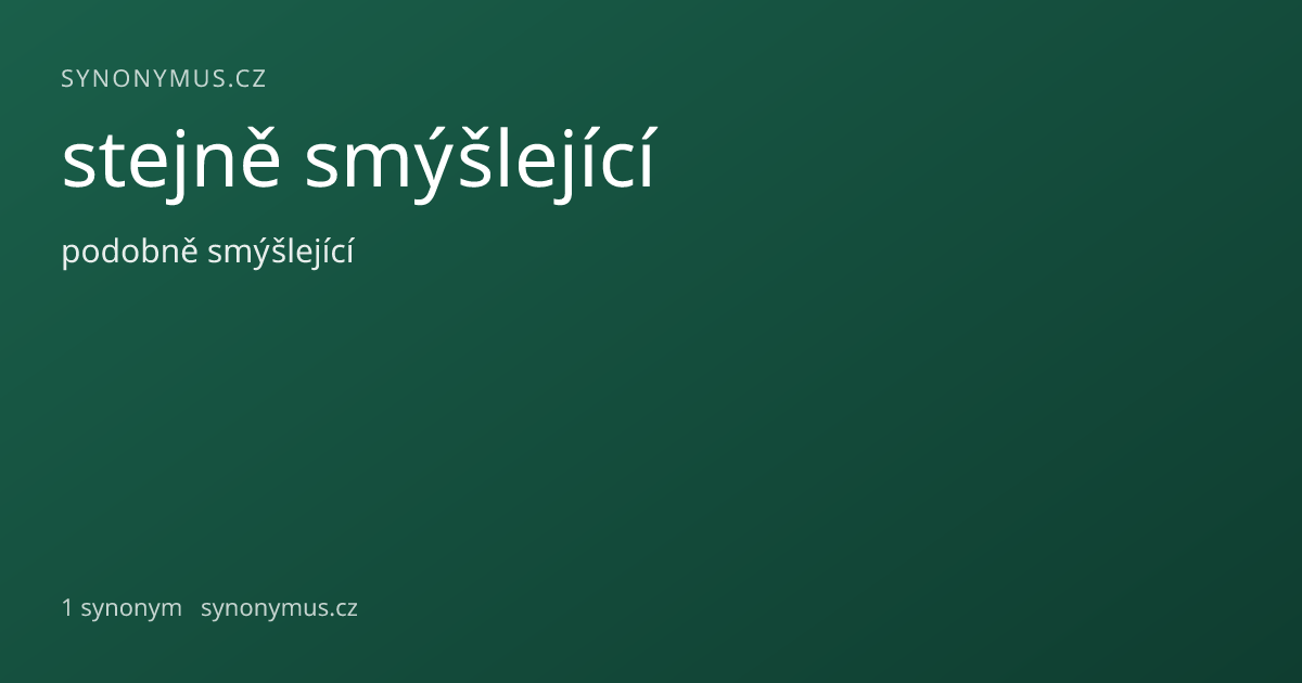 Náhled odkazu: stejně smýšlející