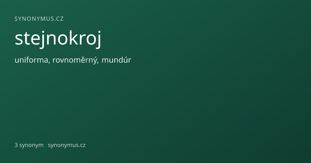 Náhled odkazu: stejnokroj
