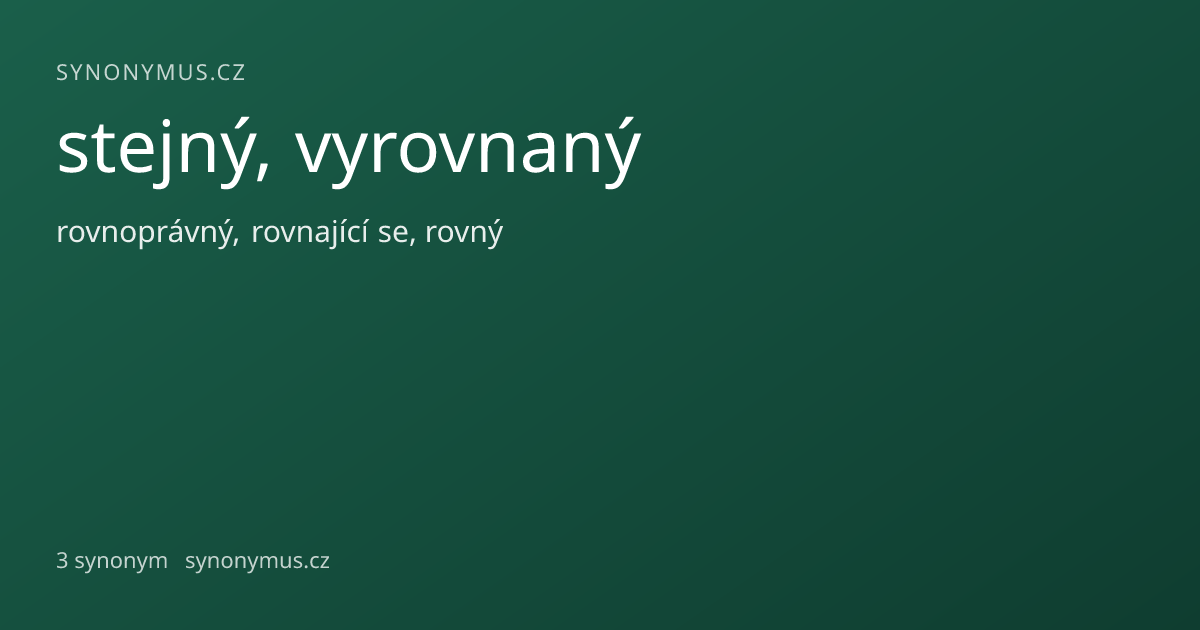 Náhled odkazu: stejný, vyrovnaný