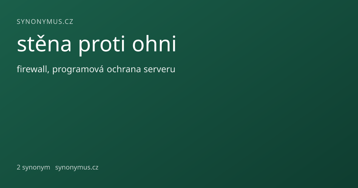 Náhled odkazu: stěna proti ohni