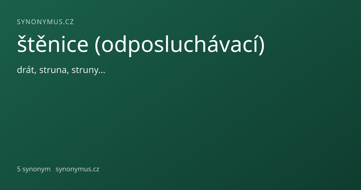 Náhled odkazu: štěnice (odposluchávací)