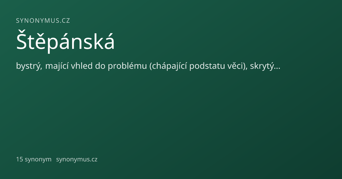 Náhled odkazu: Štěpánská