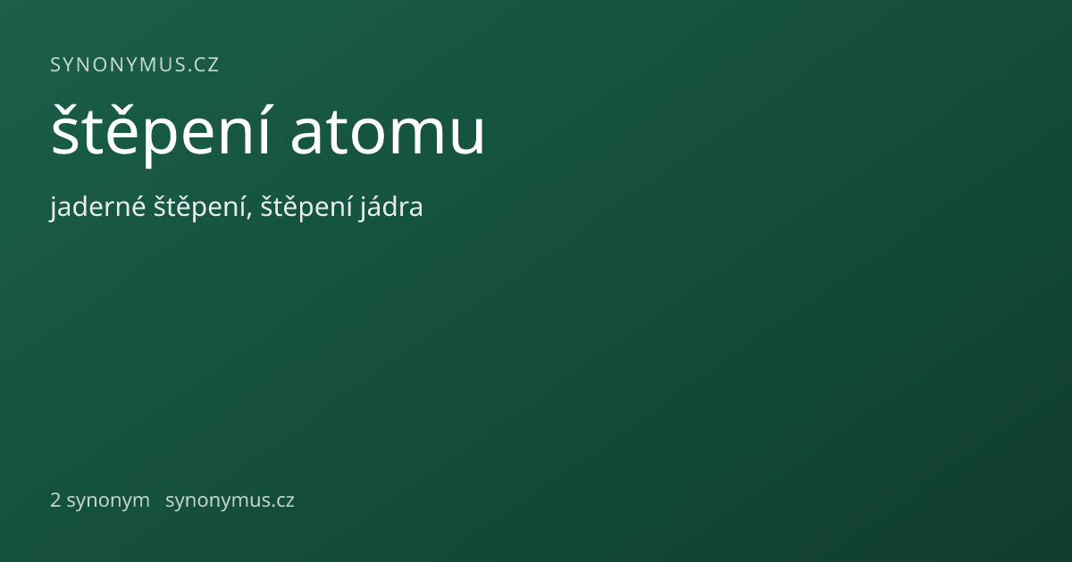 Náhled odkazu: štěpení atomu