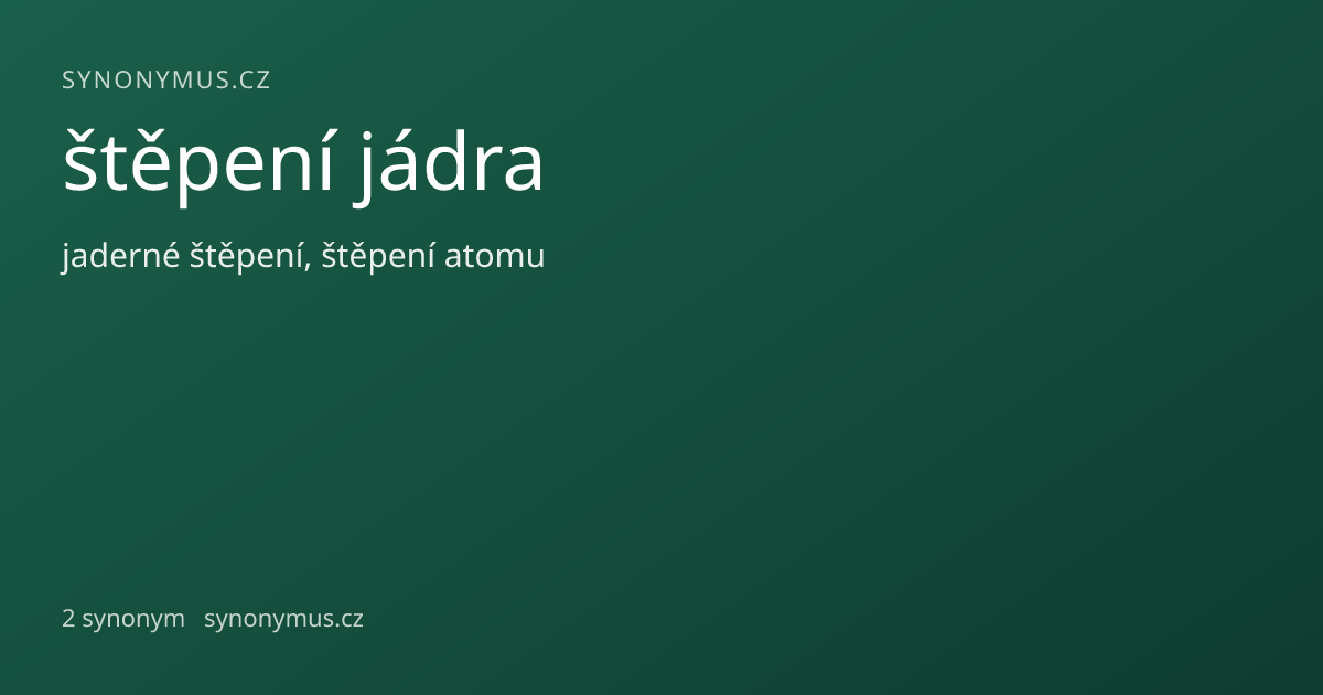 Náhled odkazu: štěpení jádra