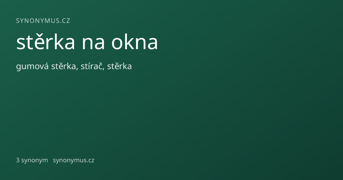 Náhled odkazu: stěrka na okna